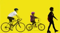 Cycling-and-walking-yellow-background