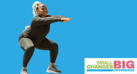 Black female squatting