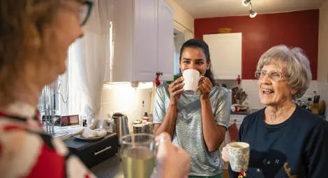 People drinking coffee