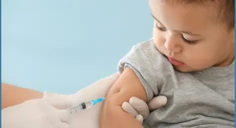 Child and vaccination.
