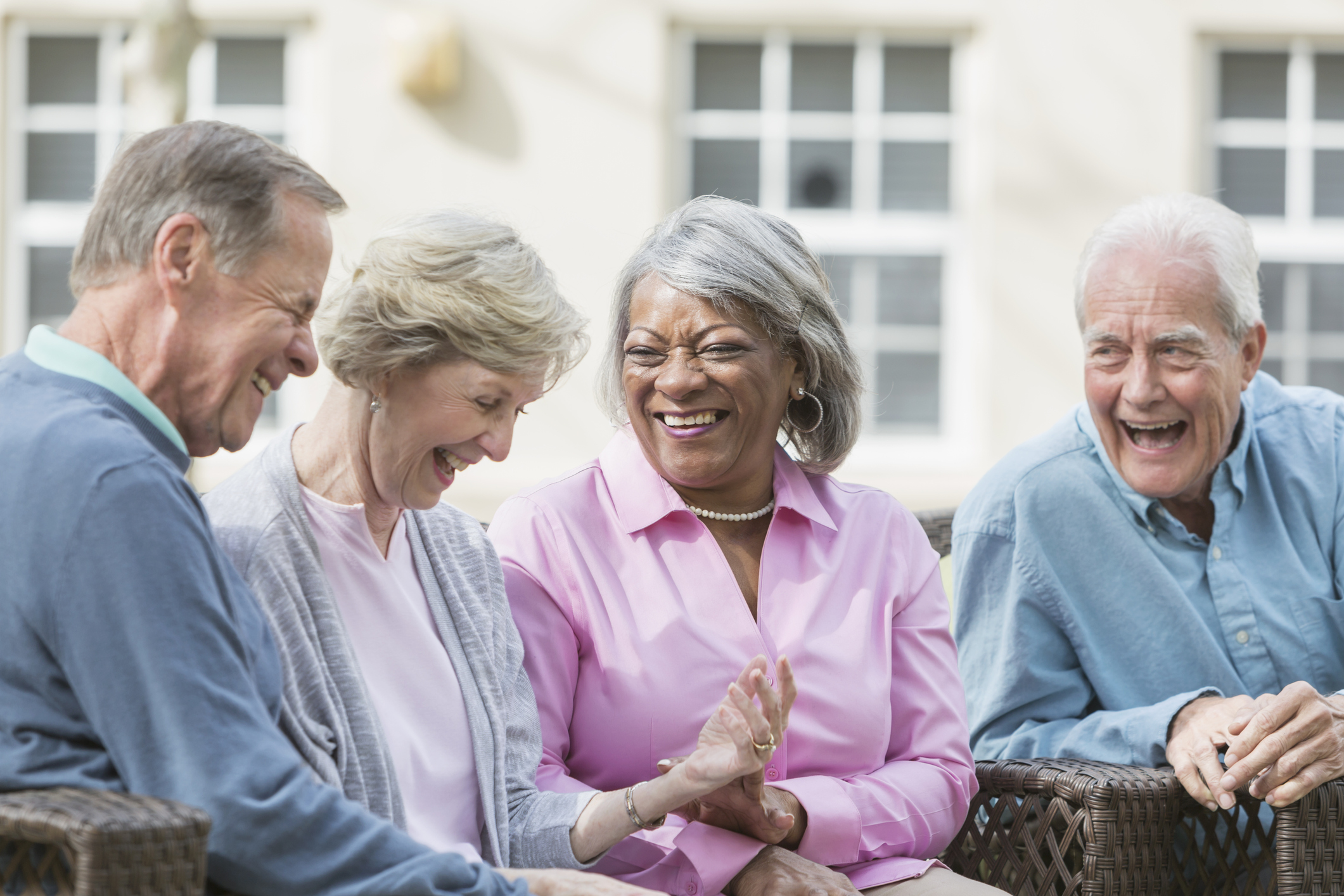Group of people laughing